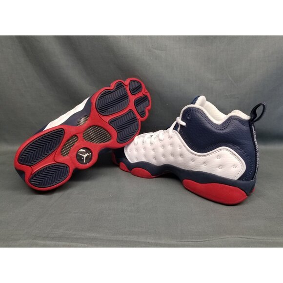 Nike Boys Jordan Jumpman Team II (GS) 2016 OG White Blue Size 5 DISPLAY MODEL! - Picture 2 of 12